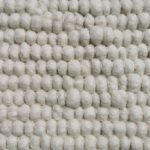 Chiemgauer Weberei Detail Teppich weiß